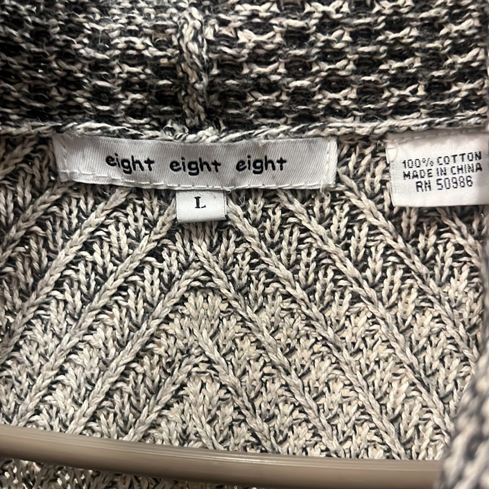 Cowl neck breathable 100% cotton neutral sweater, 888 size large - Picture 2 of 9